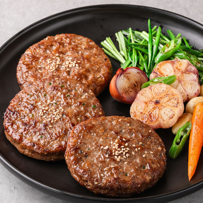 [온밥엔]국내산 프리미엄 매콤한맛 떡갈비 육즙가득 두툼한 전주 떡갈비 300g, 1개