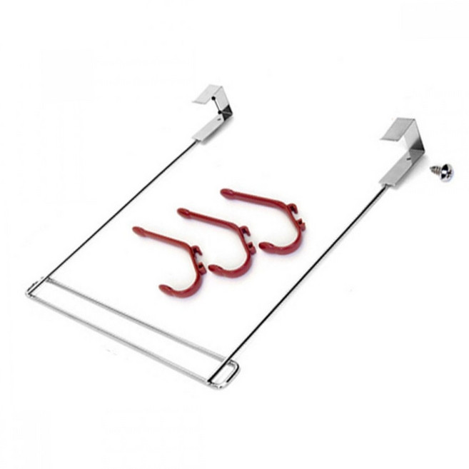 무타공 방문 옷걸이 키친아트 도어후크 1단 가방 모자 정리대, 1