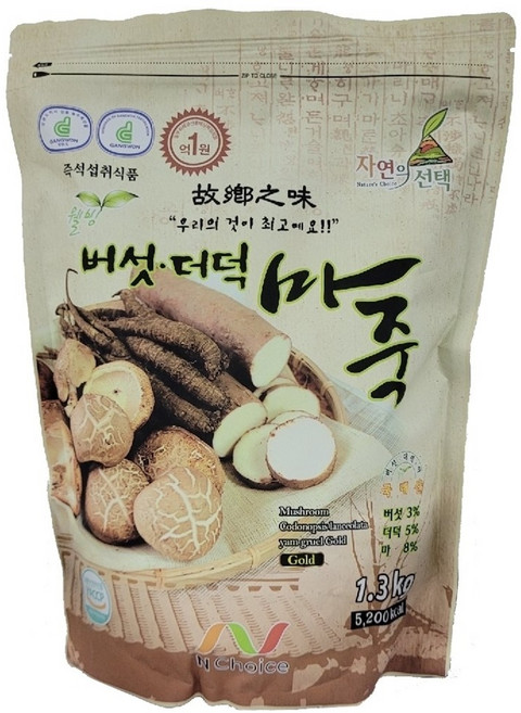 엔초이스 자연의 버섯더덕마죽, 1.3kg, 1개