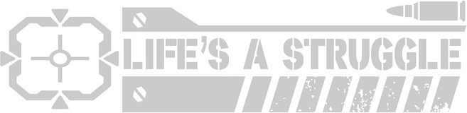 汽車貼紙 車貼 戰地風格 反光貼紙, lifes a struggle, 1個