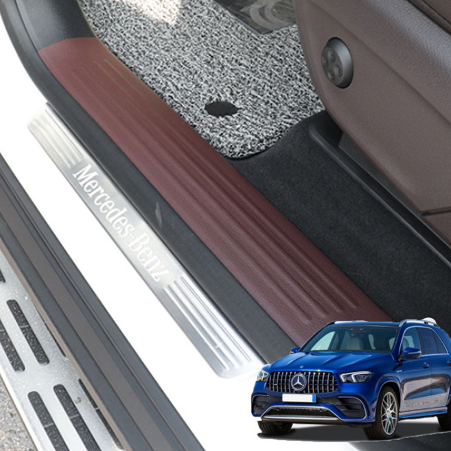 콘보이 벤츠 GLE(W167) (2019년~) 인조가죽 도어커버 차량문 스크래치방지 가죽 커버, 인조가죽도어커버 - 다크브라운, 벤츠GLE(W167) 2019년~