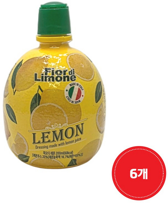피오디 레몬 원액, 200ml, 6개