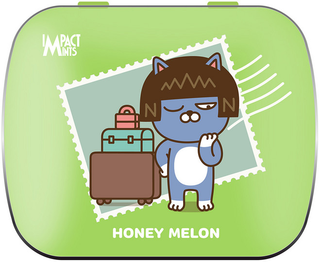 임팩트 민트 카카오프렌즈 캔디 멜론 무설탕 사탕, 15g, 1개