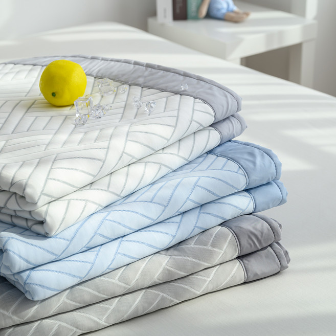 슬리안 듀라론 냉감패드 쿨매트 휴비스 여름침대패드 고정밴드 슈퍼싱글 퀸 킹, Q x 침대패드 1장, 그레이