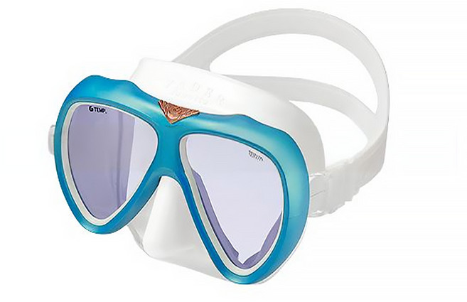걸 GULL 베이더 파네트 420UV AR 일안식 스킨스쿠버 마스크, 페어리 스카이 블루