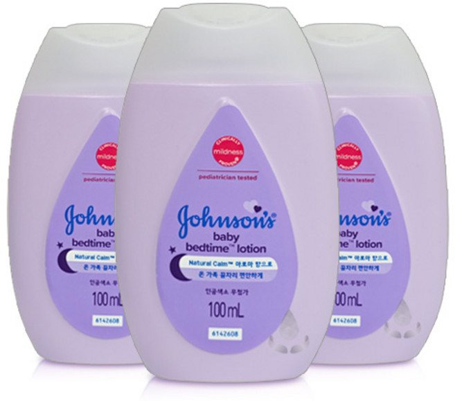 존슨즈 베드타임 베이비로션, 100ml, 3개