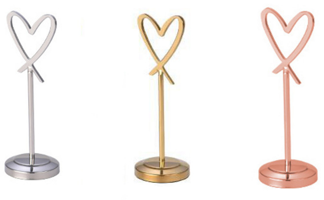 하트 메모꽂이 카페 베이커리 진열대 테이블 이름표 홀더, 실버