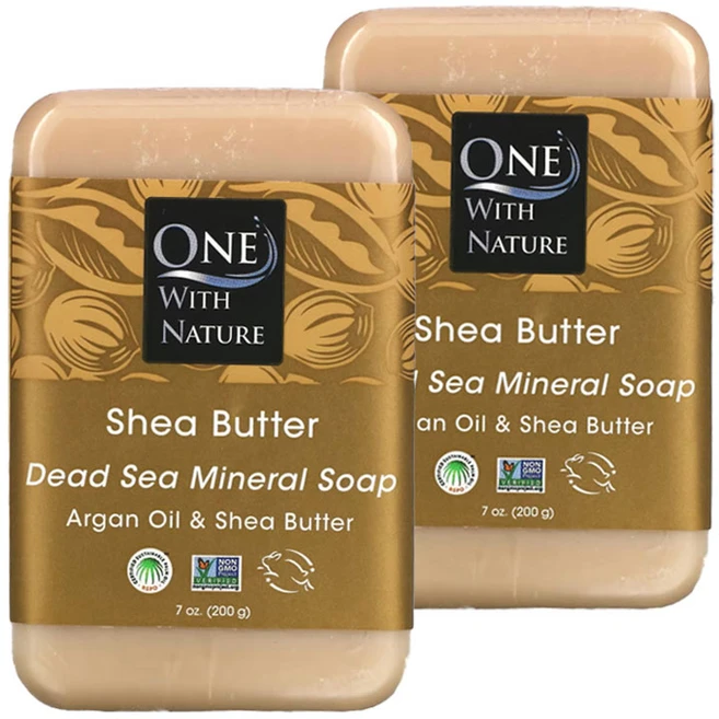 원위드네이쳐 사해 미네랄 비누 솝바 시어버터, 200g - 쿠팡