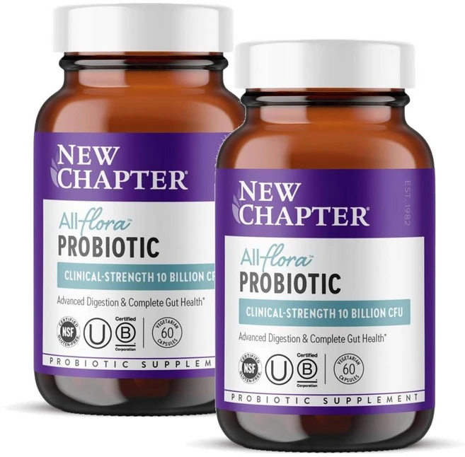 뉴챕터 올 플로라 100억 유산균 프로바이오틱스 캡슐 New Chapter Probiotic All-Flora, 60정, 2개 - 쿠팡