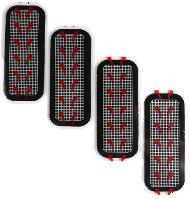 복부 피트니스 벨트 트레이너 자극기 마사지 장비 바디 운동 교체, 4pcs set 6.3x15.2cm, 4pcs set 6.3x15.2cm