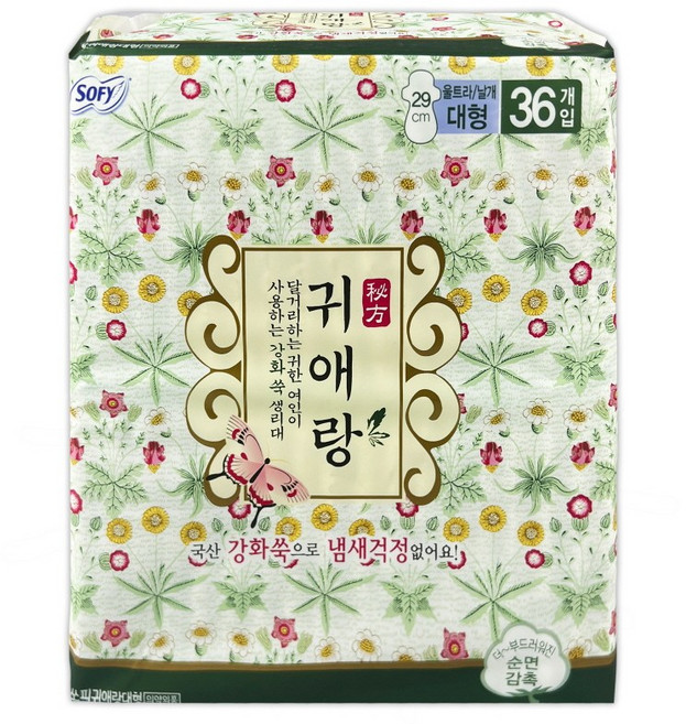 쏘피 귀애랑 생리대 대형 36P, 36개입, 1개