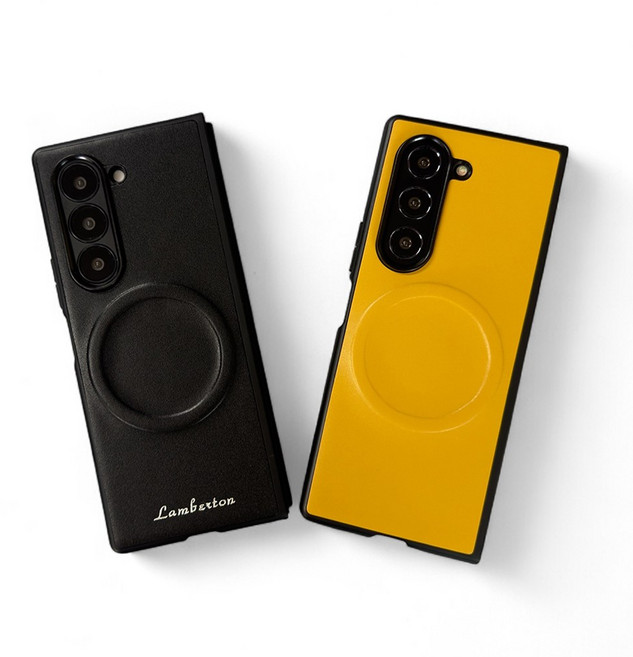 램버튼 갤럭시 Z폴드6 케이스 맥세이프 가죽 에디션