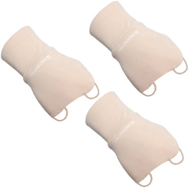 인콘트로 자외선차단 골프 손등토시 오른손착용, 살색, 3개