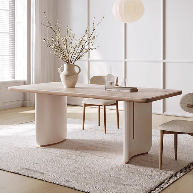 아우스 DT13 북유럽 디자인식탁 인테리어식탁 포세린 세라믹식탁 엔틱식탁 2인용식탁 4인용식탁 6인용식탁 4인식탁 6인식탁, 4인용, 퓨어 화이트(무광)