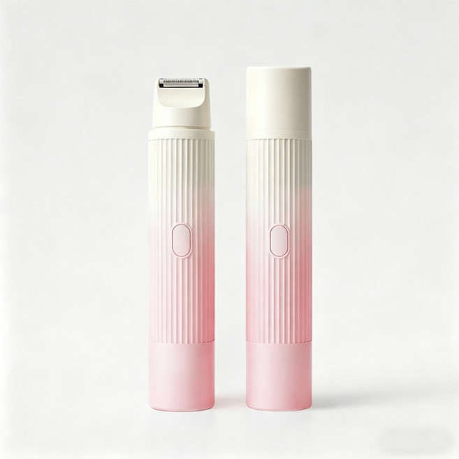 여성용 제모기 더블헤드 IPX7 방수 USB 충전식 겨드랑이 비키니라인 바디 쉐이버, 핑크