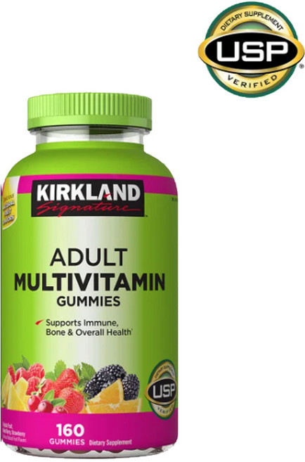커클랜드 성인 멀티비타민 구미 160정 (구미) Kirkland Adult Multivitamin (160 Gummies), 1개