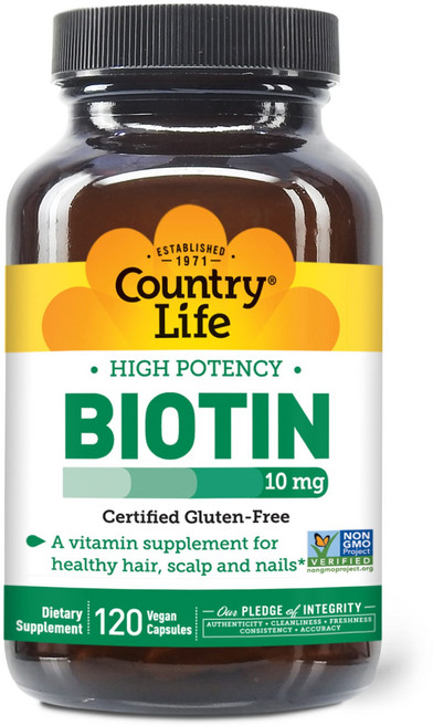 컨트리라이프 고용량 비오틴 5000mcg 60정 뷰티비타민 임산부 비타민B 바이오틴 효소보조인자, 1개