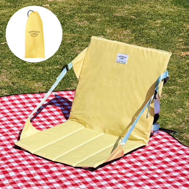 솜솜라이크 초경량 그라운드 체어 + 전용가방, 1개, 버터