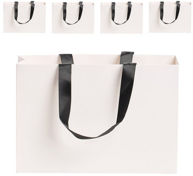 VITALO 튼튼하고 깔끔한 고급 선물 쇼핑백 가로형 5P, 1세트, VTL_화이트 중(5P)