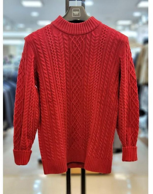 바쏘옴므 24FW 가을겨울 울혼방 반목폴라 니트 WSAGY3WN09AA 3060313