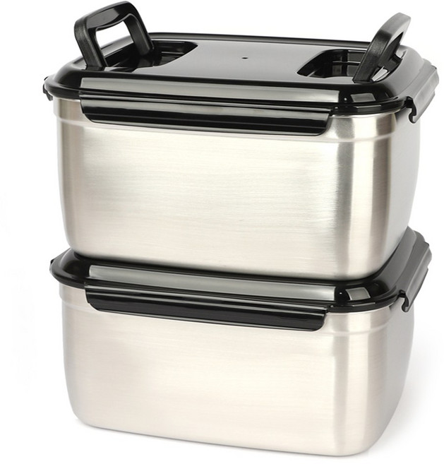 키친아트 국산 연마제 없는 스텐304 김치통 김장김치, 2개, 12L