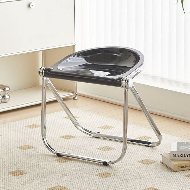 데코트리 미드센추리 라운지 인테리어 의자, 블랙, 1개