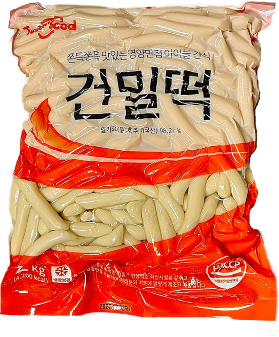 건밀떡 2kg 건쌀떡1.5kg 업소용 식자재 미쓰리 떡볶이 떡 토담, 1개