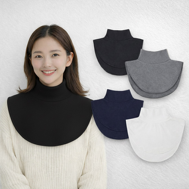 니즈백 목만있는 목토시 넥워머 무지 페이크 목폴라 세트
