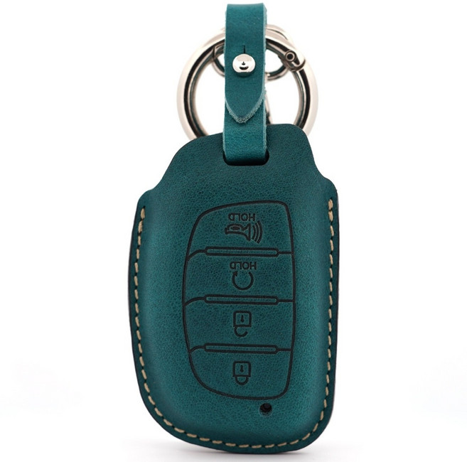 페레노 현대 캐스퍼 스마트키 가죽케이스 PH14 casper 키링, 미네르바복스 블루