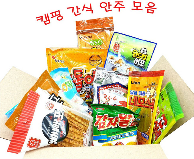 캠핑간식 안주 모음(꾀돌이 브이콘 쫀디기 월드컵어포 등) 모음(꾀돌이 브이콘 쫀디기 월드컵어포 빼빼어포 머쉬멜로, 100개, 24g