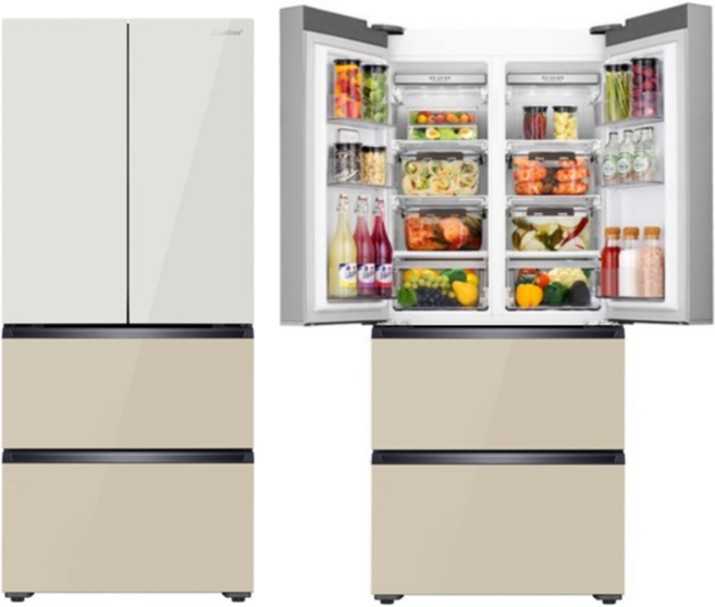 1등급 딤채 4도어 4룸 467L 스탠드김치냉장고 무료설치 폐가전수거, JDQ48IRLIEO, 샤인 베이지오트밀