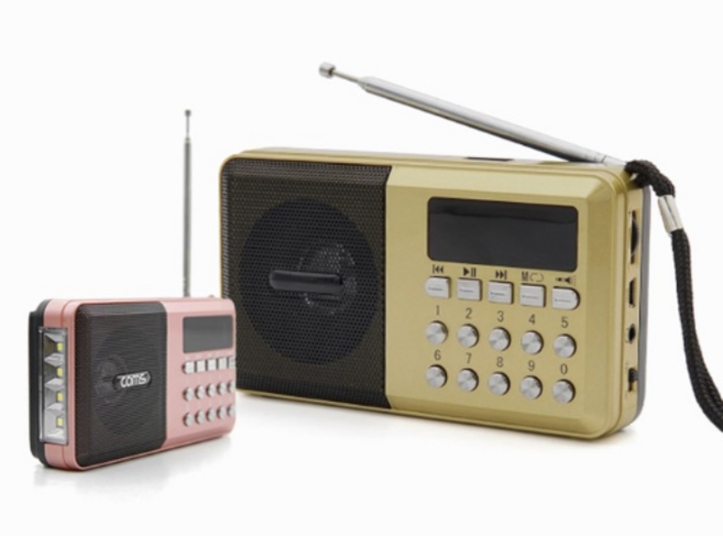 고성능 USB 연결 휴대용 미니 노래 음악 카세트 어르신 아버지 어머니 선물용 충전형 소형 무선 휴대 라디오, 핑크