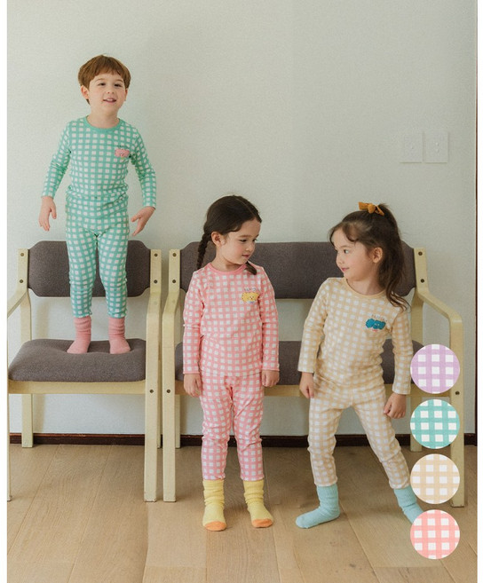 [해피버스] 퍼피체크 실내복세트