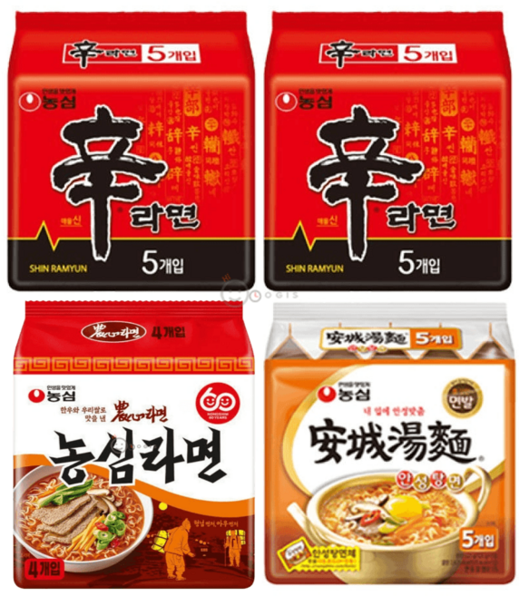 농심라면 세트 안성탕면5입+농심라면 60주면 4입+신라면10입
