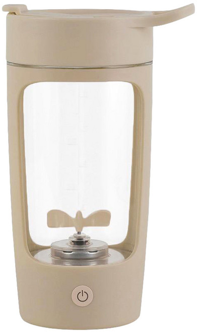 ELEANOR 電動攪拌杯, 奶茶色｜贈杯刷．杯身含刻度, 1個