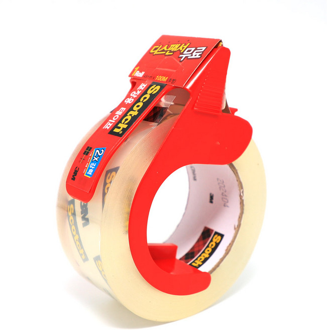 3M 스카치 포장용 박스테이프 3615C 디스펜서포함 48mm/100m