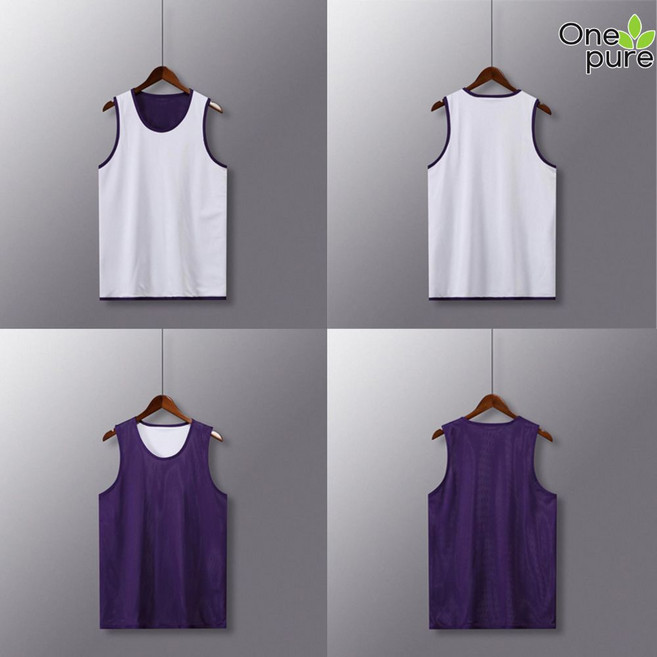 농구양면저지 팀 웨어 농구복 스포츠 남자 이름, 5XL, 714화이트퍼플, 1개