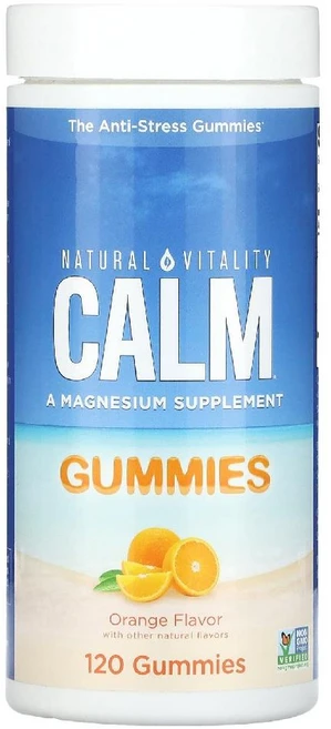 내추럴 바이탈리티 CALM 마그네슘 오렌지 83mg 구미젤리 120개, 1개, 120정 - 쿠팡