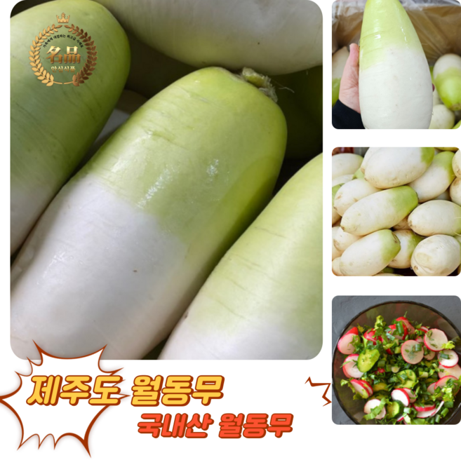[굿피플] 월동무 제주월동무 제주무우 제주무 무 무우 김장무, 1박스, 무 월동무 3kg(2-3수)