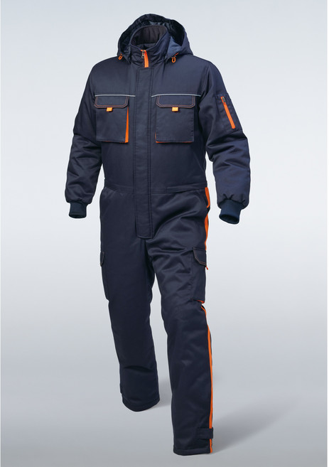 지벤 겨울작업복 스즈끼복 방한복 일체형정비복 지벤ZB-S1496, 네이브 불루, 1개