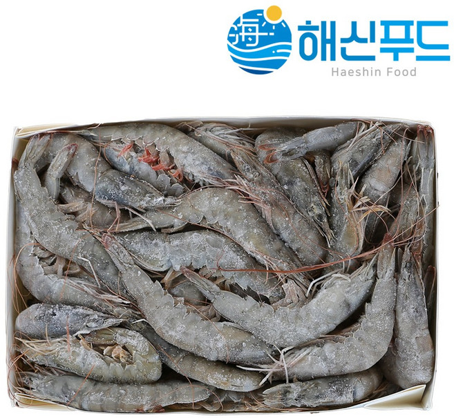 업소용 페루산 흰다리새우 냉동 왕새우 생새우 제철 대하, 12kg [2kgX6팩] 소 50/60, 1박스, 12kg