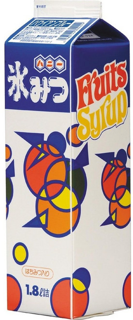 카키고오리 코오리미쯔 빙수용 파란색 시럽 소스 하와이안블루 1.8L, 대용량, 1개