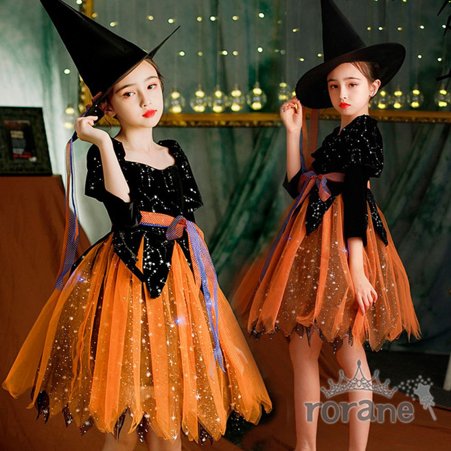 의상 여아동원피스 블랙마녀 블랙 여자아동복 코스프레 유아원피스 할로윈 여아
