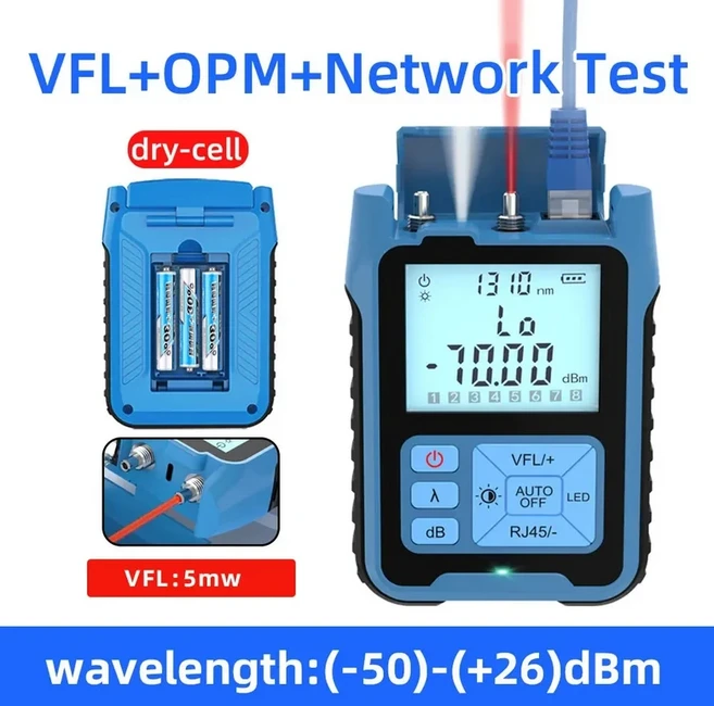 SAIVXIAN 광 파워 미터 -50~+26dBm 4 in 1 다기능 시각 장애 탐지기 네트워크 케이블 테스터 1-50MW(옵션), 03 5MW NETWORK TEST