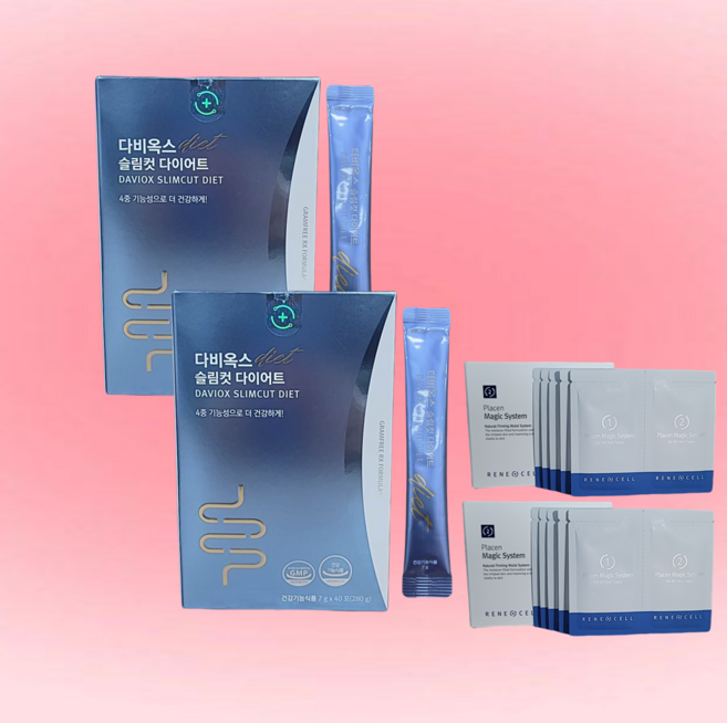 르네셀 그램프리 다비옥스 슬림컷 다이어트7gx40포x2+매직시스템1 2제10매씩, 2개, 7g