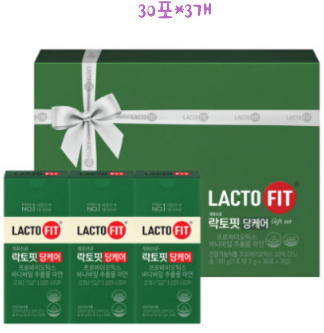 종근당건강 락토핏 당케어 선물세트 30포*3개, 180g, 3개