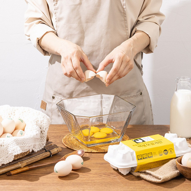 [유기농인증] 동물복지 자연방사 난각 1번 백봉오골계 유정란 백봉오골계란, 1개, 60구