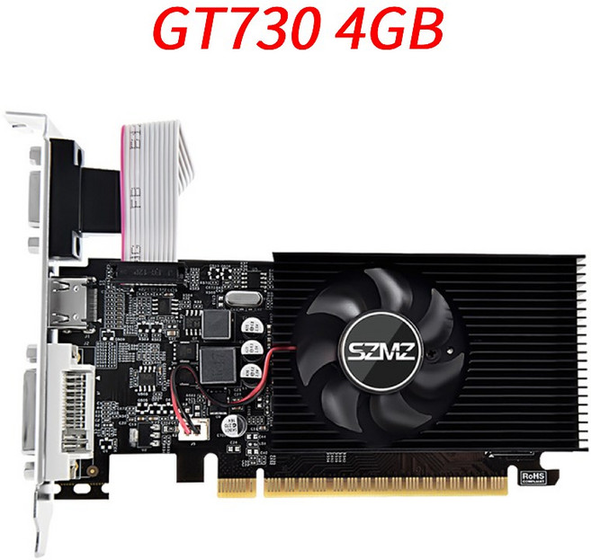 HDMI 호환 VGA 포트 PCI-E2.0 16X 컴퓨터 그래픽 비디오 카드 사무실 및 가정용 GT730 4GB DDR3 128, [01] GT730 4GB, 01 GT730 4GB_01 CHINA