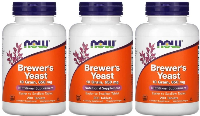 [2+1] Now Foods 나우푸드 맥주효모 200정 브루어스 이스트 Brewer's Yeast 약들약 고약사 3개 - 쿠팡