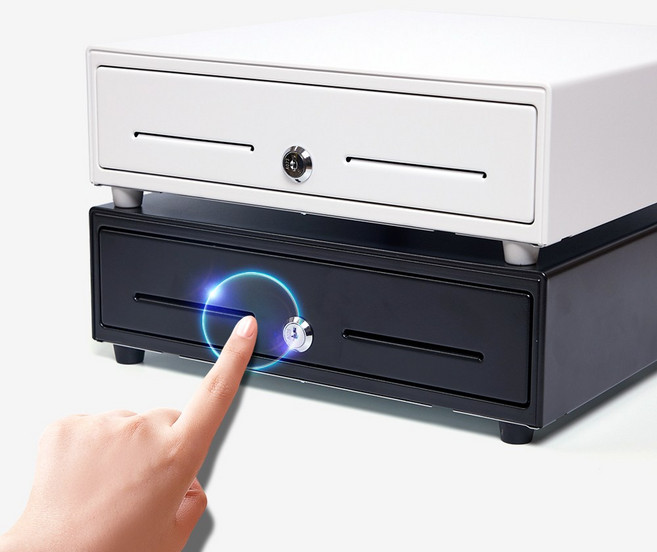 누르면 열리는 금전함 터치형 푸쉬형 터치 돈통 카운터캐쉬박스 카드단말기 금고, 터치형 화이트 330C (중형), 화이트